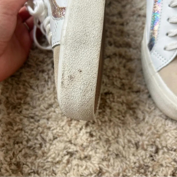 Madewell Sidewalk Low-Top Sneakers in Iridescent Leather Size 7 - Picture 5 of 12